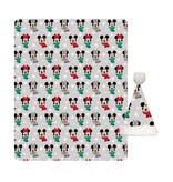 Disney Minnie & Mickey Mouse Fleece plaid + Hat Winter - 100 x 140 + 25 x 43 cm - Polyester