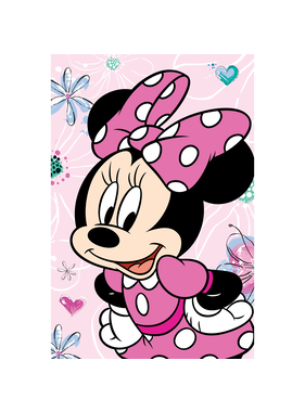 Disney Minnie Mouse Fleece plaid Flowers - 100 x 150 cm - Polyester