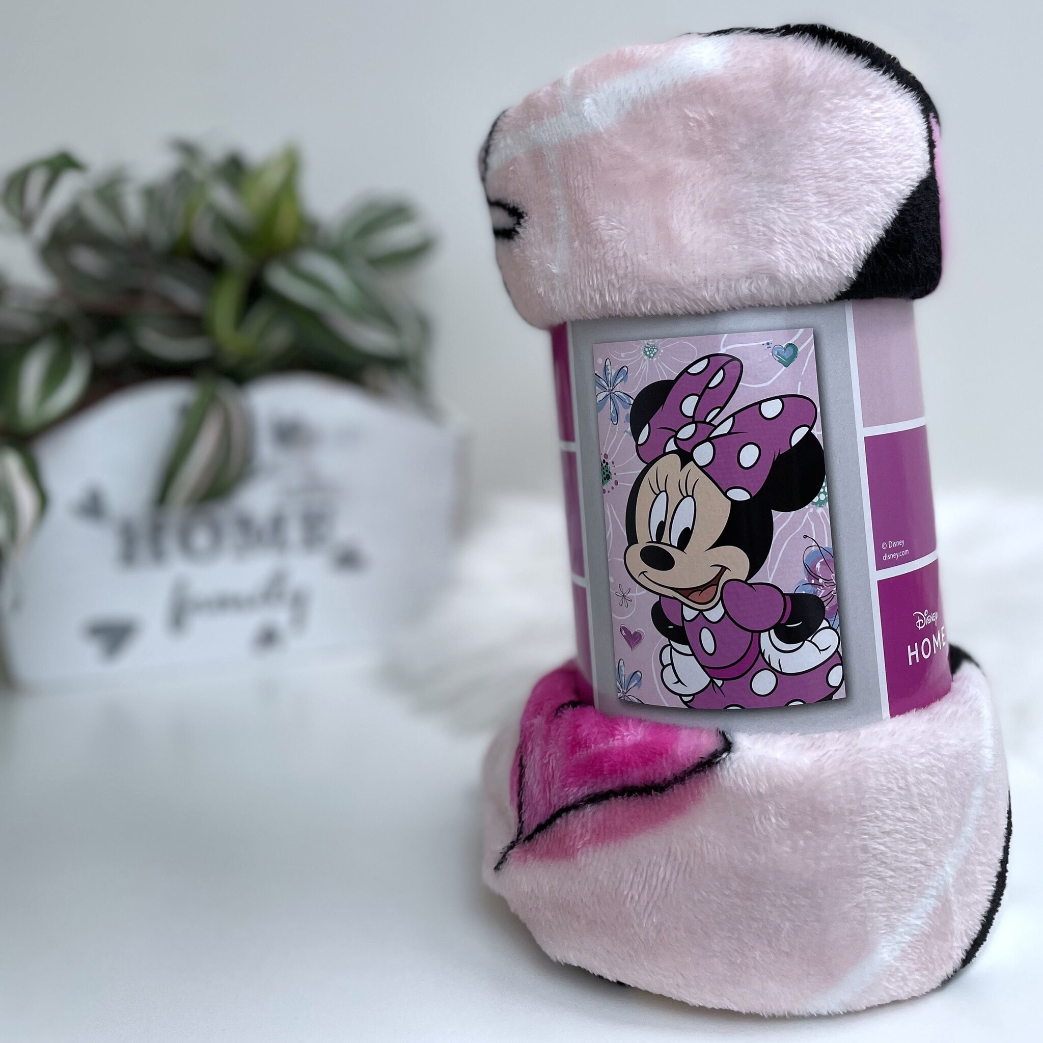 Disney Minnie Mouse Fleeceplaid Bloemen - 100 x 150 cm - Polyester