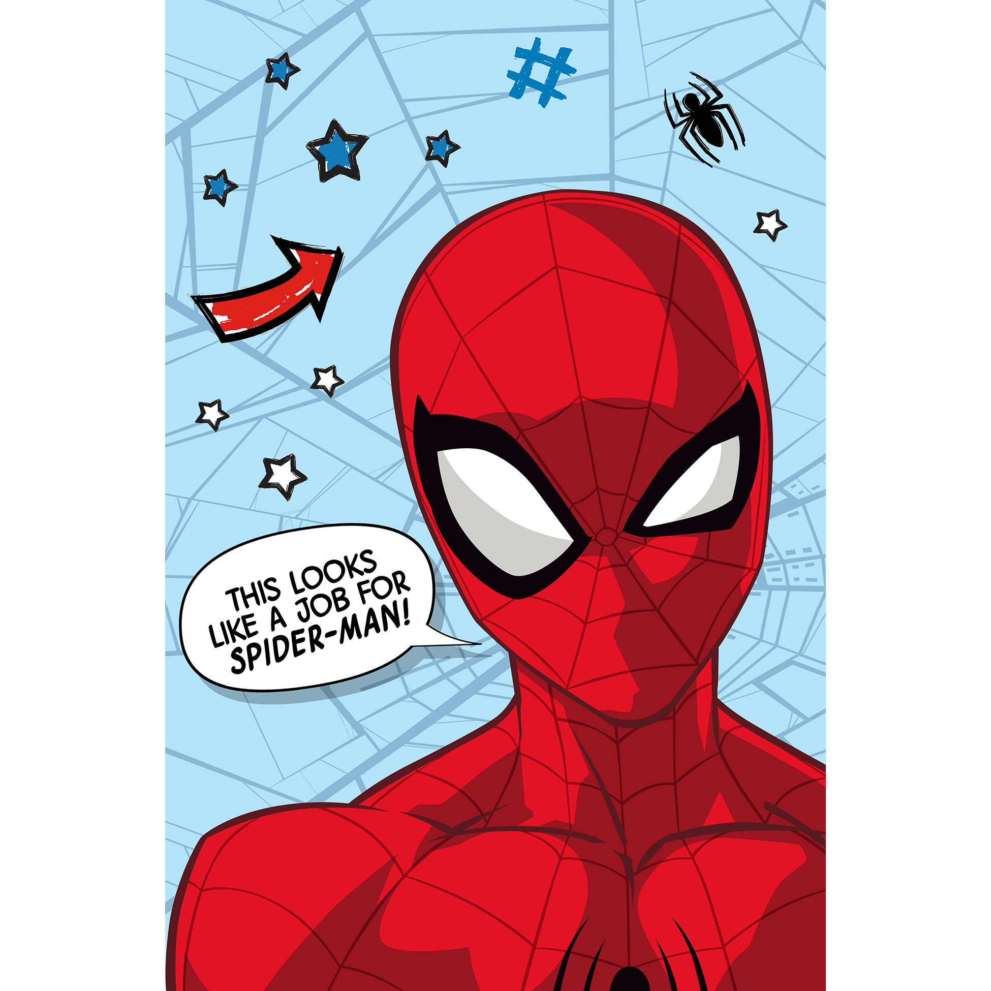 Spiderman Fleece plaid Web - 100 x 150 cm - Polyester