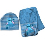 Disney Lilo & Stitch Set muts, sjaal en handschoenen, Love - ONE SIZE 3-6 jr - Acryl / Elastaan