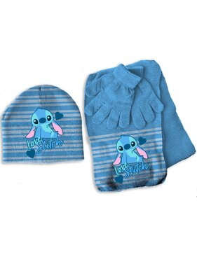 Disney Lilo & Stitch Set muts, sjaal en handschoenen, Love - ONE SIZE