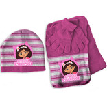 Gabby's poppenhuis Set muts, sjaal en handschoenen, Pink - ONE SIZE 3-6 jr - Acryl / Elastaan