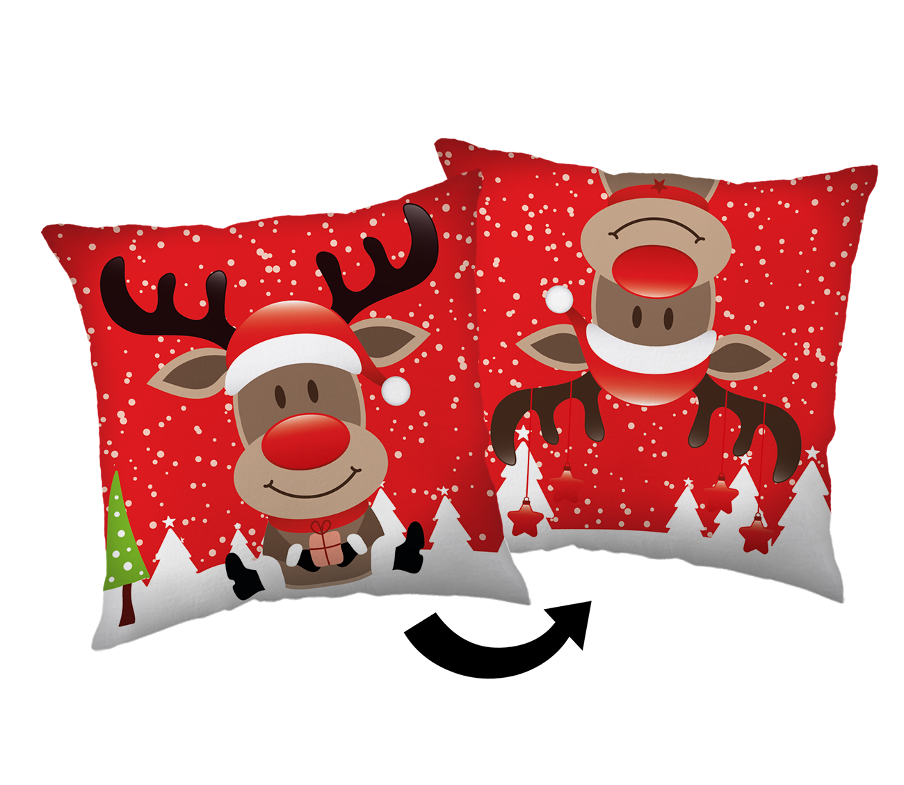 Kerst Decorative cushion Rudolf HoHoHo - Polyester