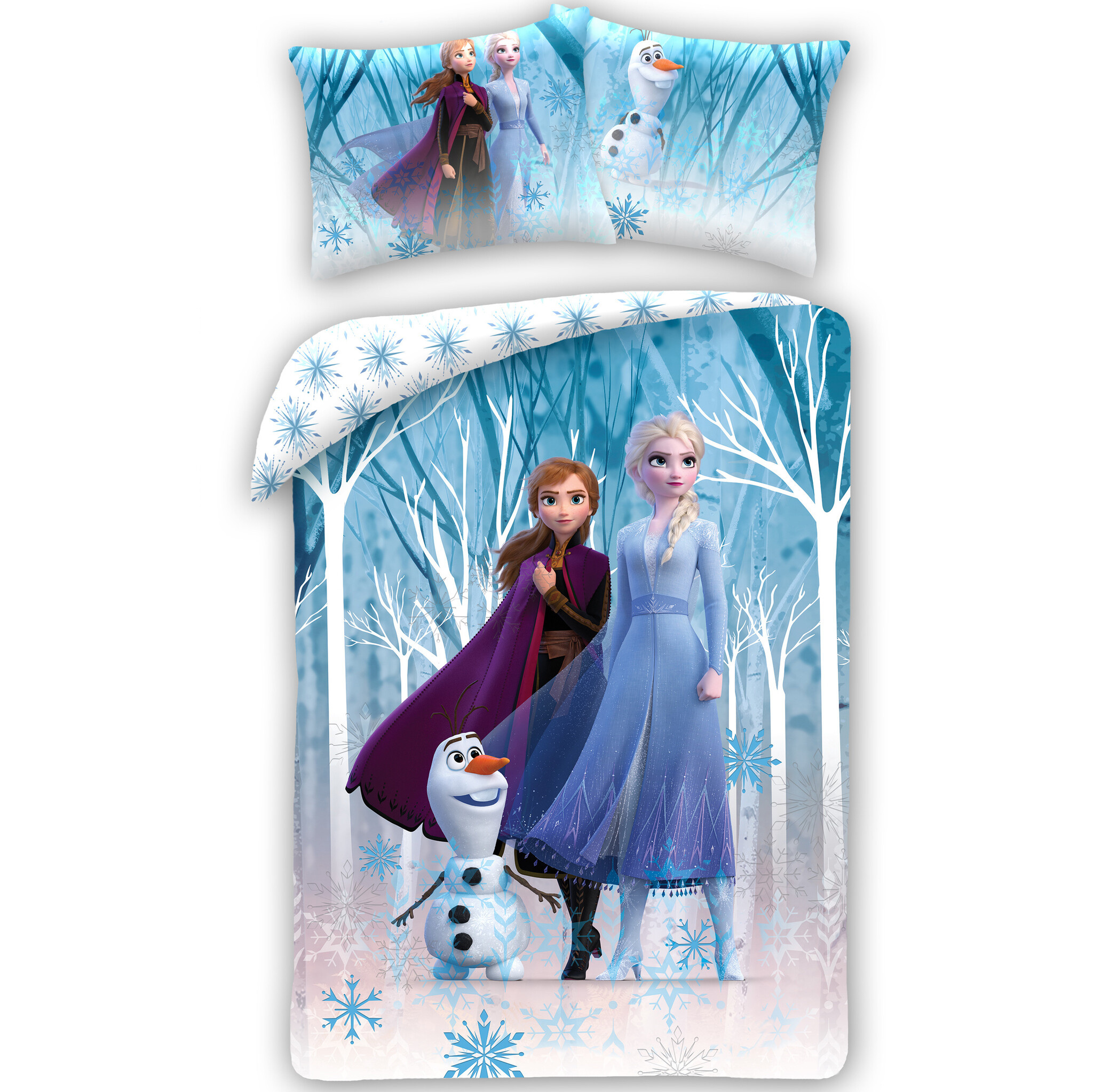 Disney Frozen Dekbedovertrek, Winterland - Eenpersoons - 140 x 200 cm - Katoen
