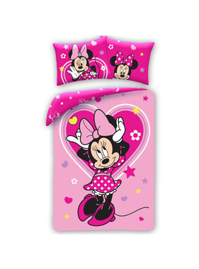 Disney Minnie Mouse Duvet cover Pink Love 140 x 200 cm + 70 x 90 cm Cotton