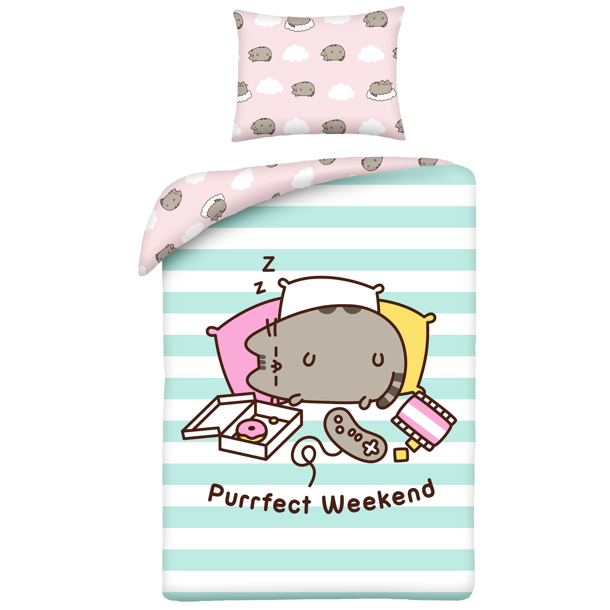 Pusheen Duvet cover, Purrfect Weekend - Single - 140 x 200 cm - Cotton