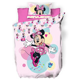 Disney Minnie Mouse Dekbedovertrek, Happy - Eenpersoons - 140 x 200 cm - Polycotton