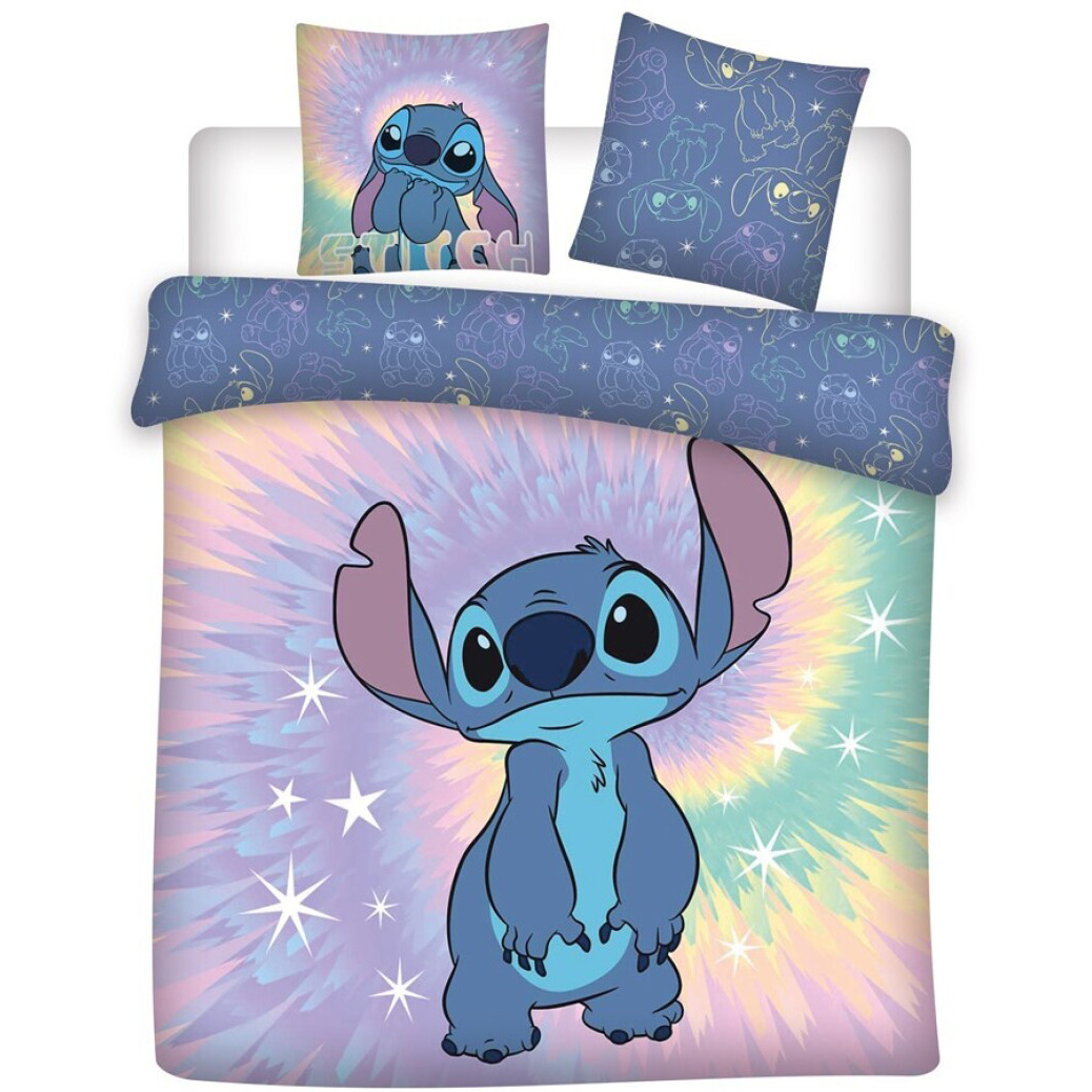 Disney Lilo & Stitch Dekbedovertrek Stars - Lits Jumeaux - 240 x 220 cm - Polycotton