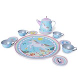 Floss & Rock Pewter tea set Rainbow Fairy - 11-piece - With music