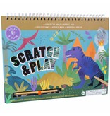 Floss & Rock Scratch and Play Drawing Book, Dino - 26.5 x 20.5 x 1.5cm - Multi