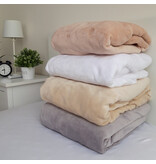 Sweet Home Fleece Teddy Fitted Sheet, Coffee - 180 x 200 cm - Polyester