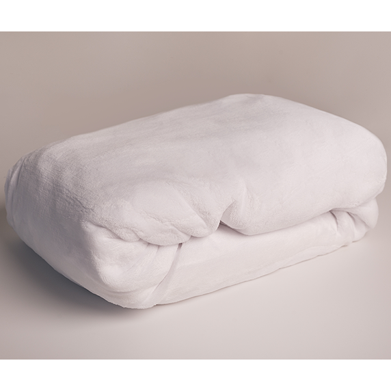 Sweet Home Fleece Teddy Fitted Sheet, White - 180 x 200 cm - Polyester