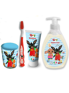 Bing Bunny Set Hand Soap + Toothbrush + Toothpaste + Cup