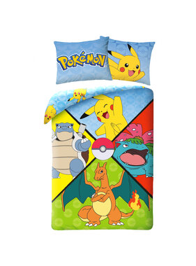 Pokemon Dekbedovertrek Power Squad 140 x 200 + 70 x 90 cm Katoen