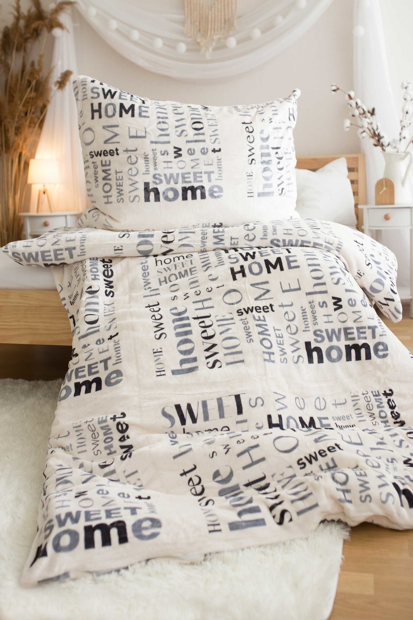 Sweet Home Duvet cover Home Sweet Home - Single - 140 x 200 cm - Fleece