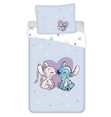 Disney Lilo & Stitch Dekbedovertrek Hart - Eenpersoons - 140 x 200 cm  - Katoen