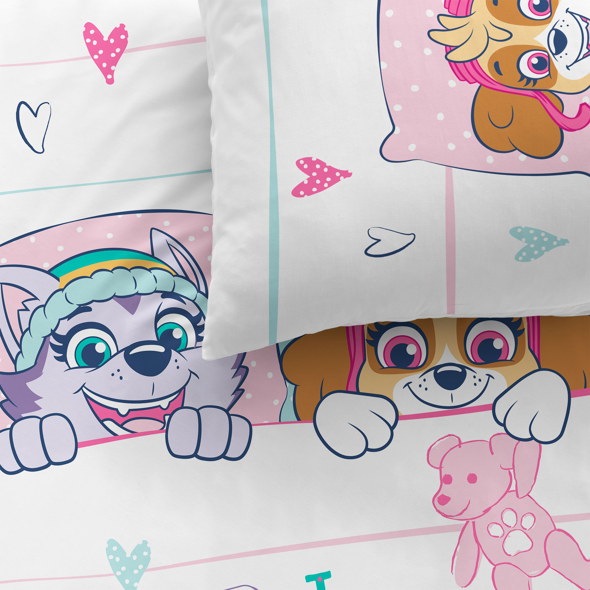 Paw Patrol Dekbedovertrek Douce Nuit - Eenpersoons - 140 x 200 cm - Katoen