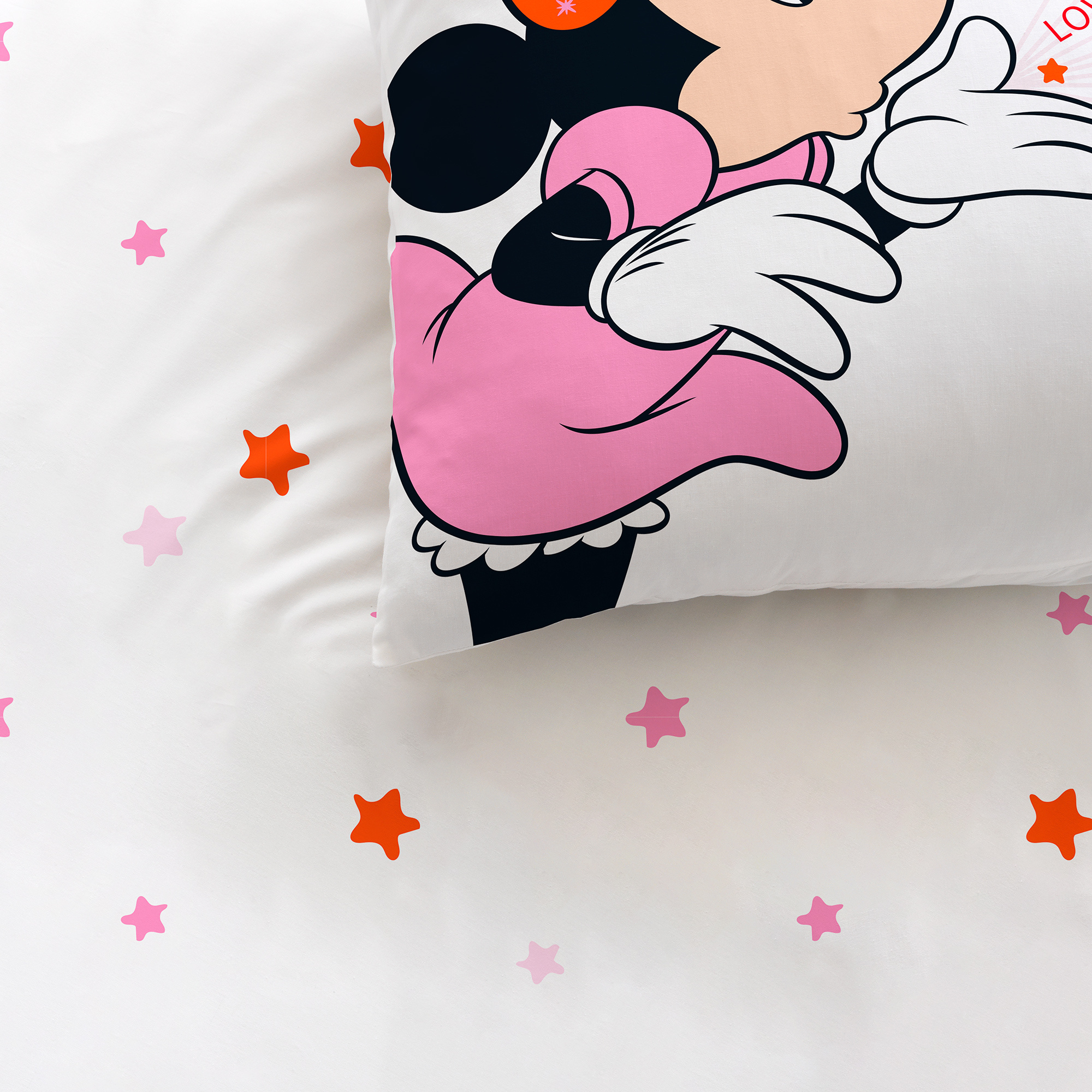 Disney Minnie Mouse Dekbedovertrek Happy - Eenpersoons - 140 x 200 cm - Katoen