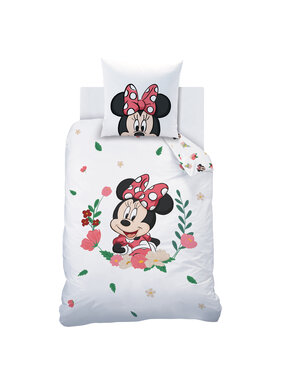 Disney Minnie Mouse Dekbedovertrek Flower 140 x 200 + 63 x 63 cm Katoen