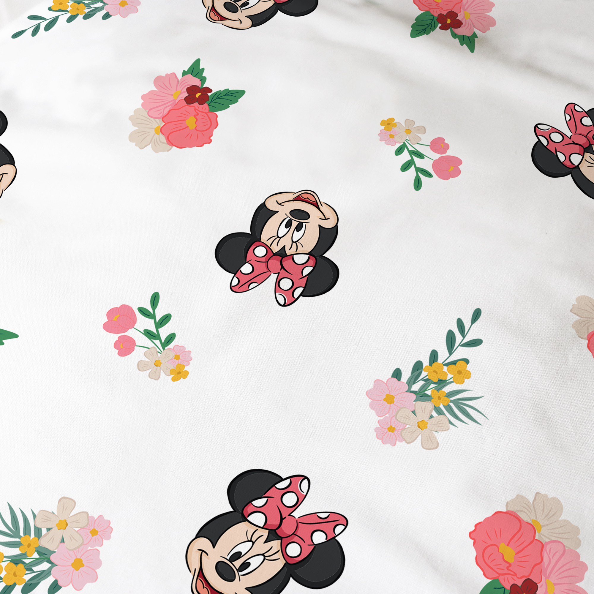 Disney Minnie Mouse Duvet cover Flower - Single - 140 x 200 cm - Cotton