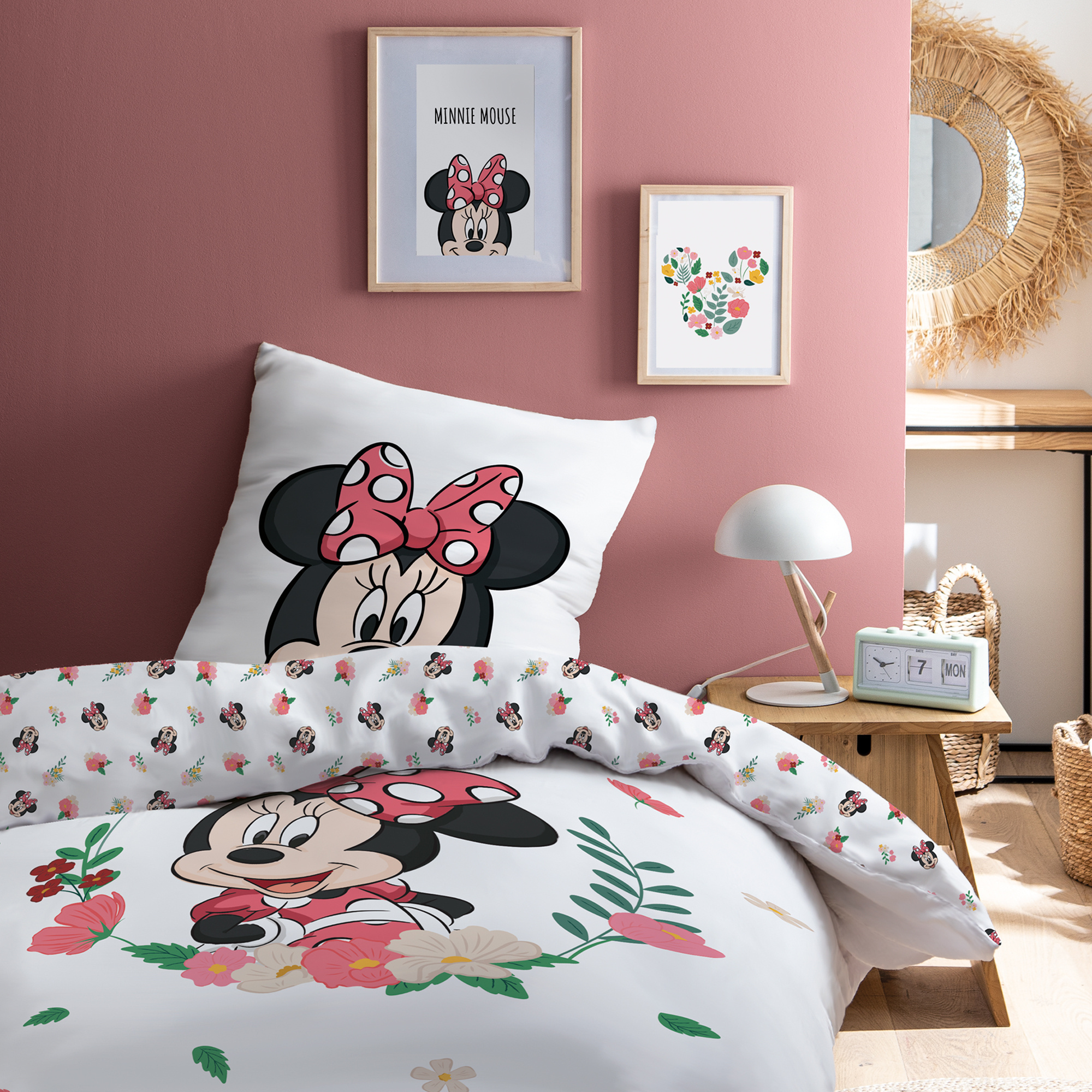 Disney Minnie Mouse Duvet cover Flower - Single - 140 x 200 cm - Cotton