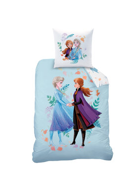 Disney Frozen Dekbedovertrek Sisters 140 x 200 + 63 x 63 cm Katoen