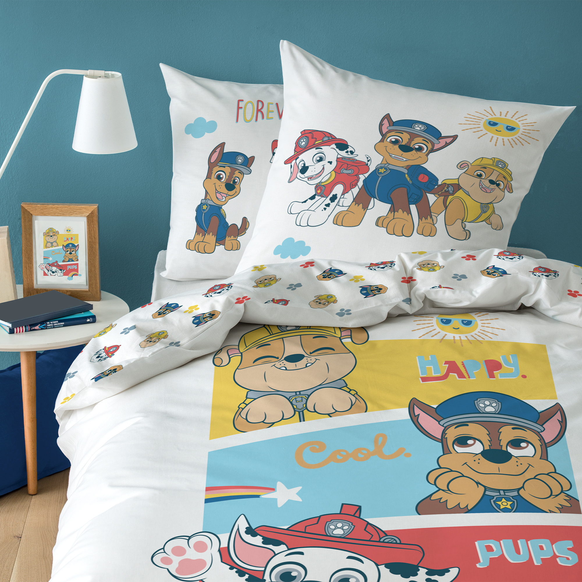 Paw Patrol Dekbedovertrek Happy - Eenpersoons - 140 x 200 cm - Katoen
