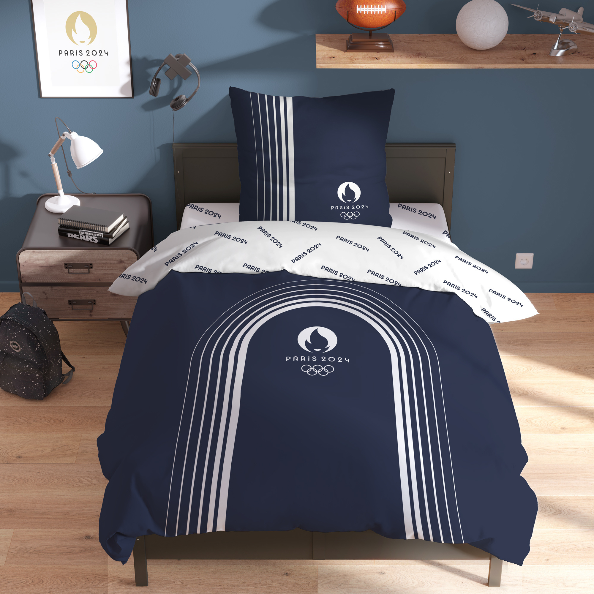 Olympische Spelen Duvet cover, Paris 2024 Essentials - Single - 140 x 200 cm - Cotton