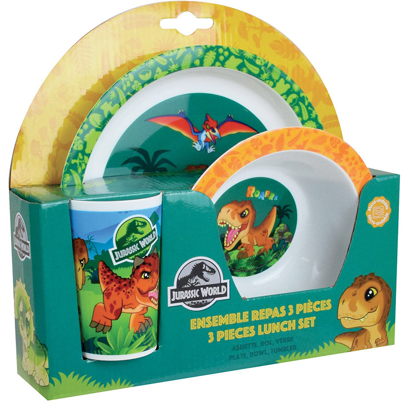 Jurassic World Roarrr breakfast set - 3 pieces - Polypropylene