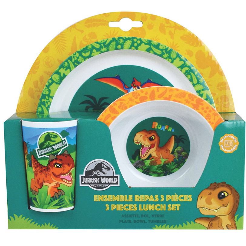 Jurassic World Roarrr breakfast set - 3 pieces - Polypropylene