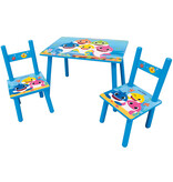 Baby Shark Table with 2 chairs, Family - 3 parts - MDF