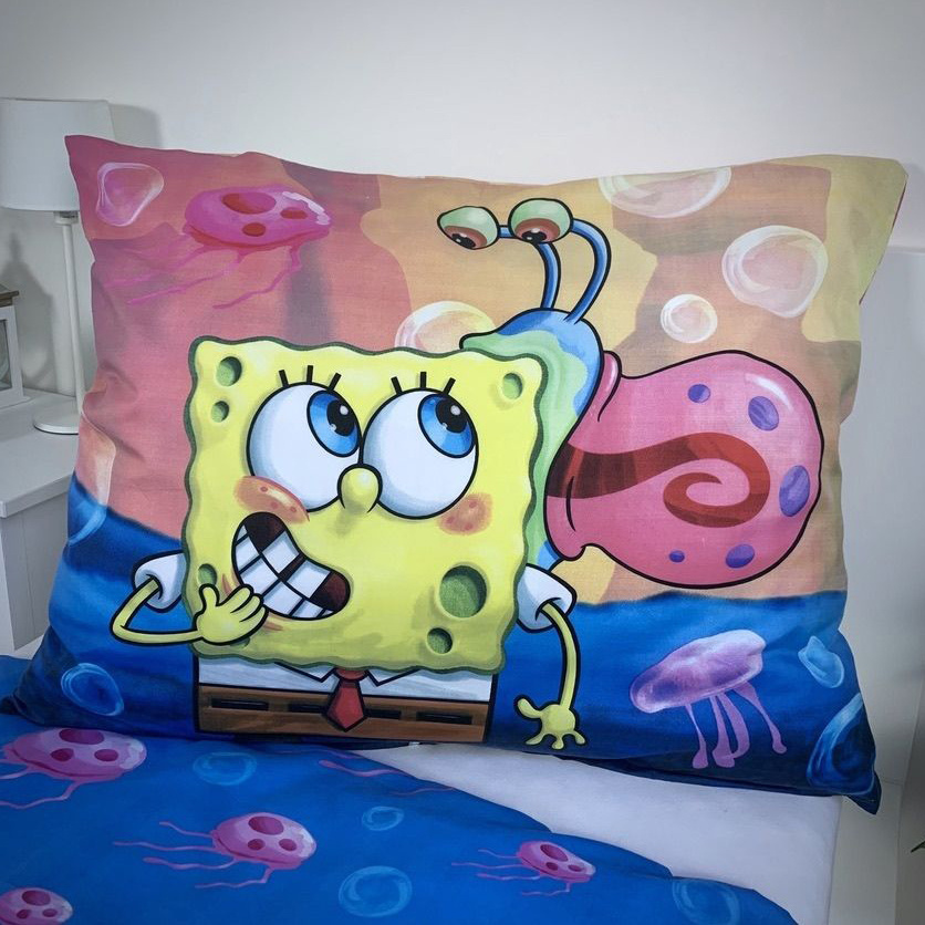 SpongeBob Dekbedovertrek Bikinibroek - Eenpersoons - 140 x 200 cm  - Polyester
