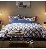 De Witte Lietaer Duvet cover Tartan Blue Indigo - Double - 200 x 200/220 cm - Cotton Flannel