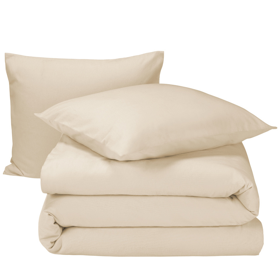 Moodit Duvet cover Frey Cream - Double - 200 x 220 cm - Cotton Flannel