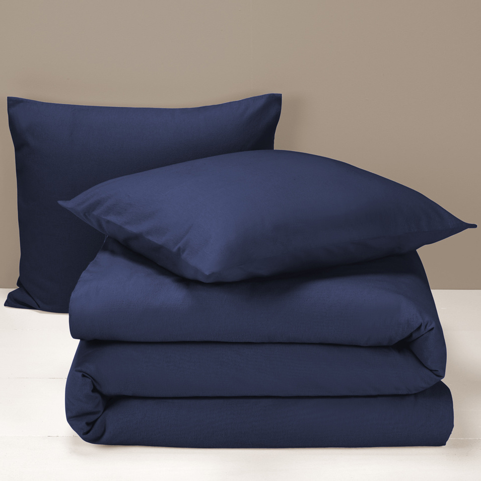 Moodit Duvet cover Freya Evening Blue - Hotel size - 260 x 240 cm - Cotton Flannel