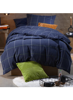 Moodit Dekbedovertrek Ian Evening Blue 140 x 220 Katoen Flanel