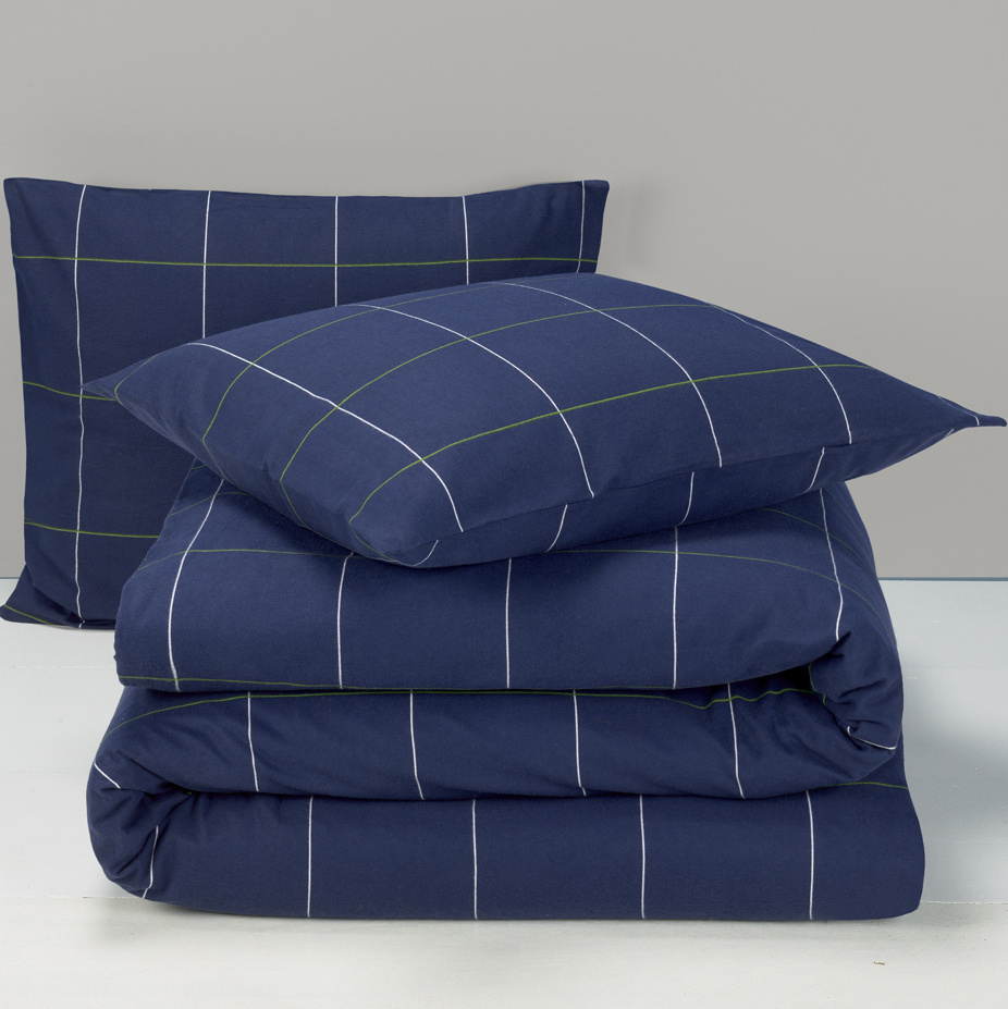 Moodit Duvet cover Ian Evening Blue - Double - 200 x 220 cm - Cotton Flannel