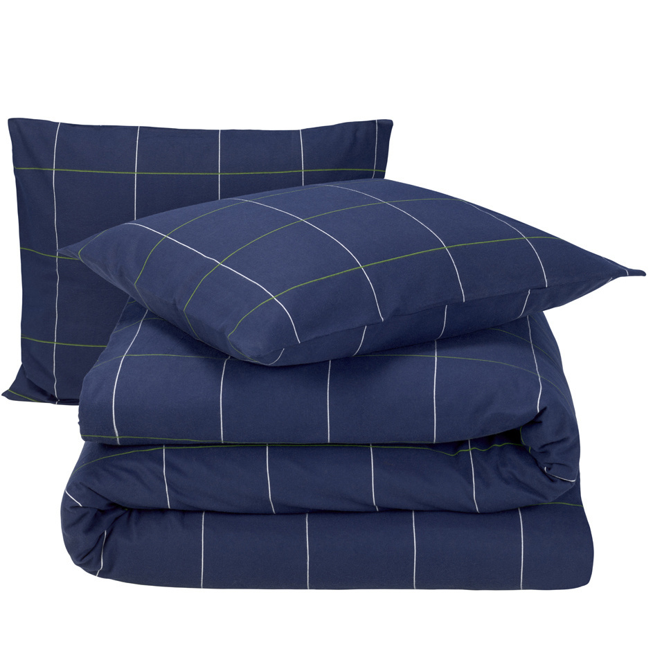 Moodit Dekbedovertrek Ian Evening Blue - Tweepersoons - 200 x 220 cm - Katoen Flanel