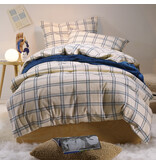 Moodit Dekbedovertrek Lipido Cream - Eenpersoons - 140 x 220 cm - Katoen Flanel