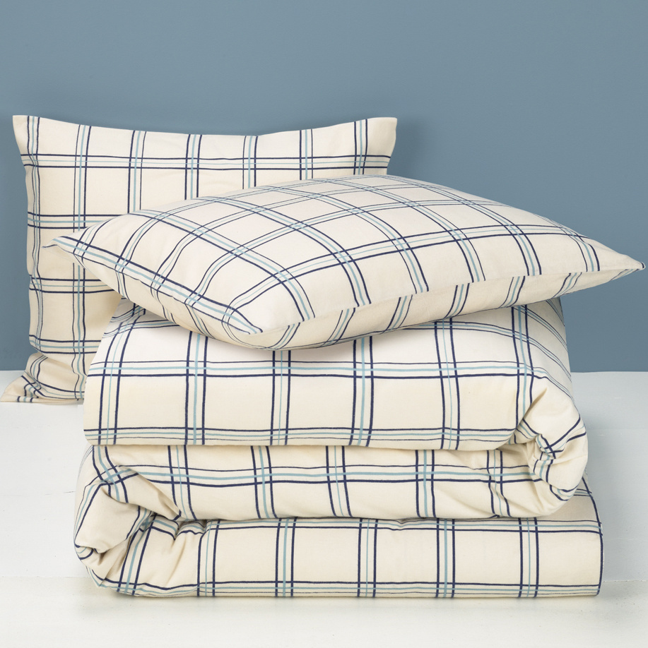 Moodit Duvet cover Lipodo Cream - Lits Jumeaux - 240 x 220 cm - Cotton Flannel