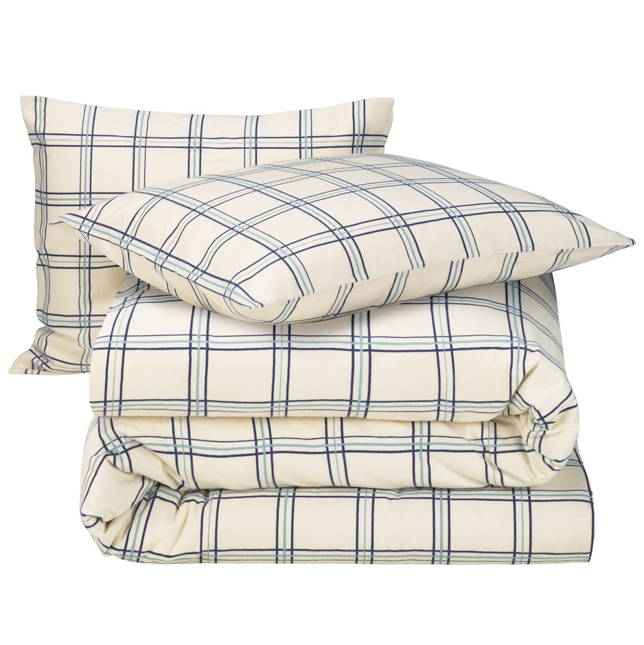 Moodit Dekbedovertrek Lipodo Cream - Lits Jumeaux - 240 x 220 cm - Katoen Flanel