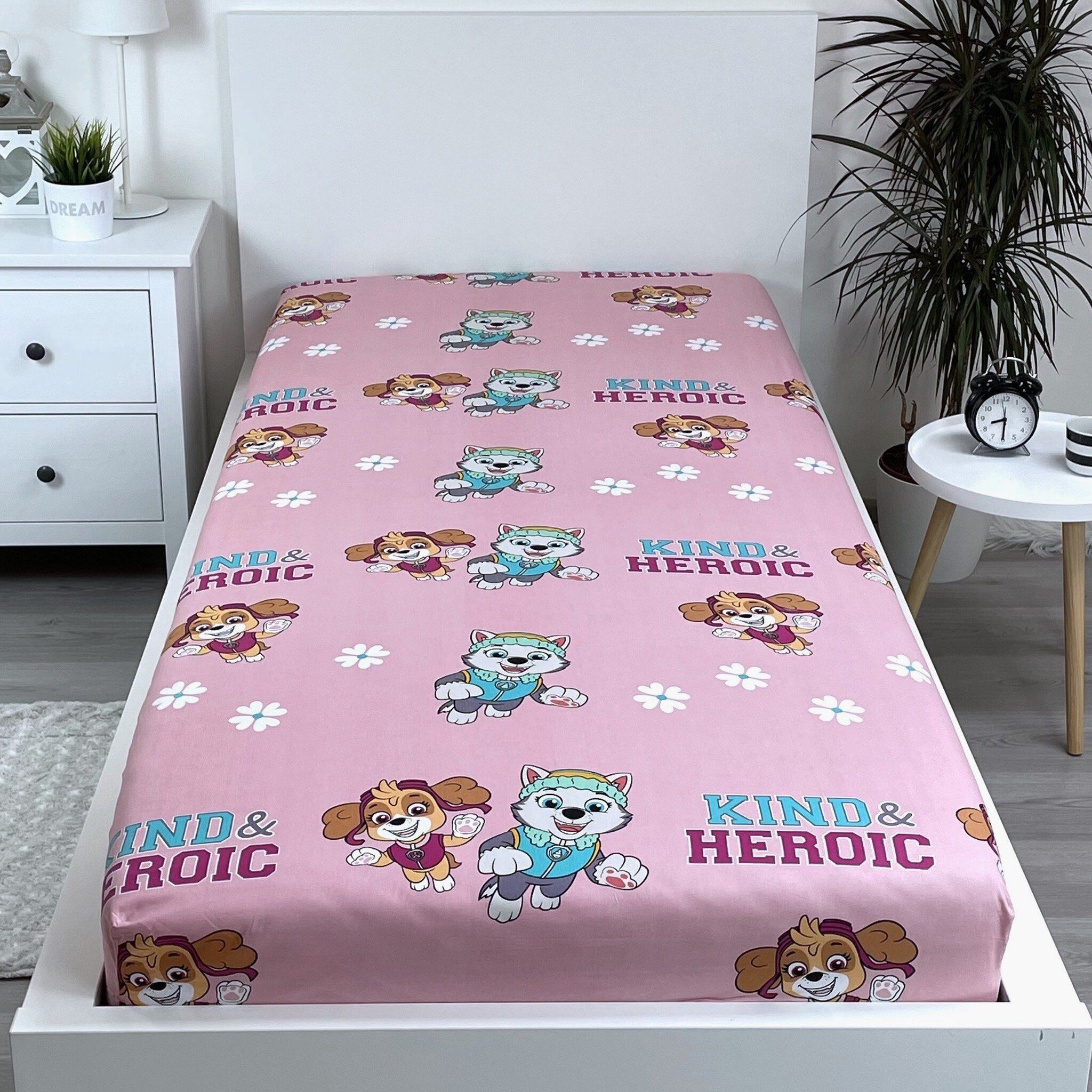 Paw Patrol Fitted sheet Heroic - Single - 90 x 190/200cm - Cotton