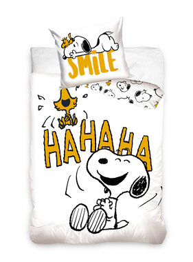 Snoopy Dekbedovertrek Smile 140 x 200 cm / 60 x 70 cm Katoen
