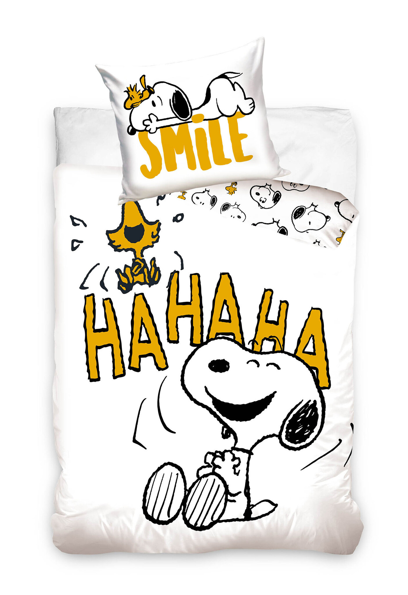 Snoopy Duvet cover, Smile - Single - 140 x 200 cm - Cotton