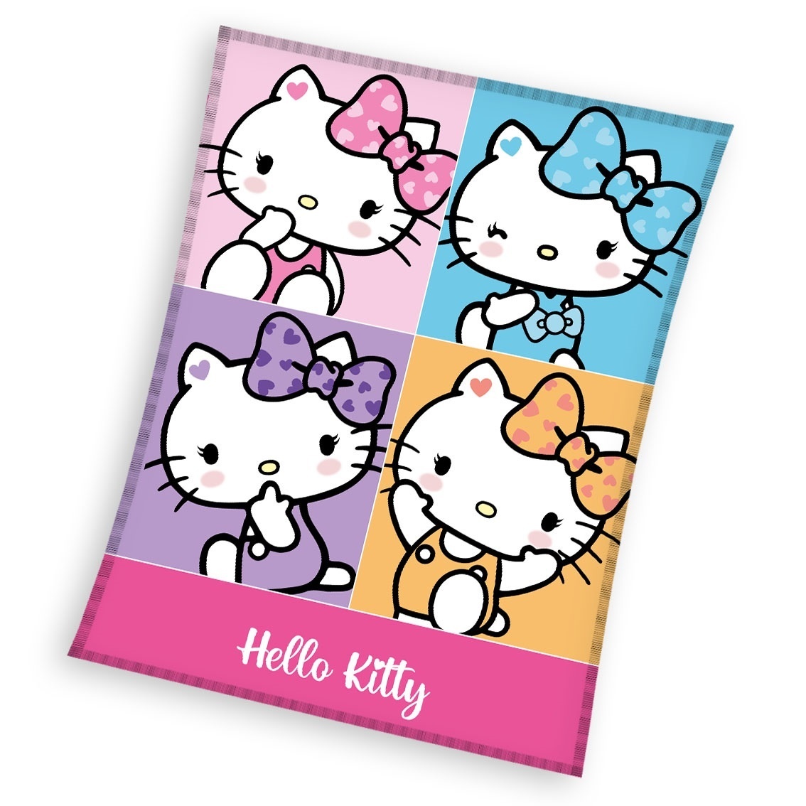 Hello Kitty Fleece plaid, Pastel - 130 x 170 cm - Sherpa Fleece
