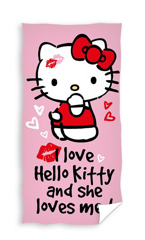 Hello Kitty Strandlaken Love - 70 x 140 cm - Katoen