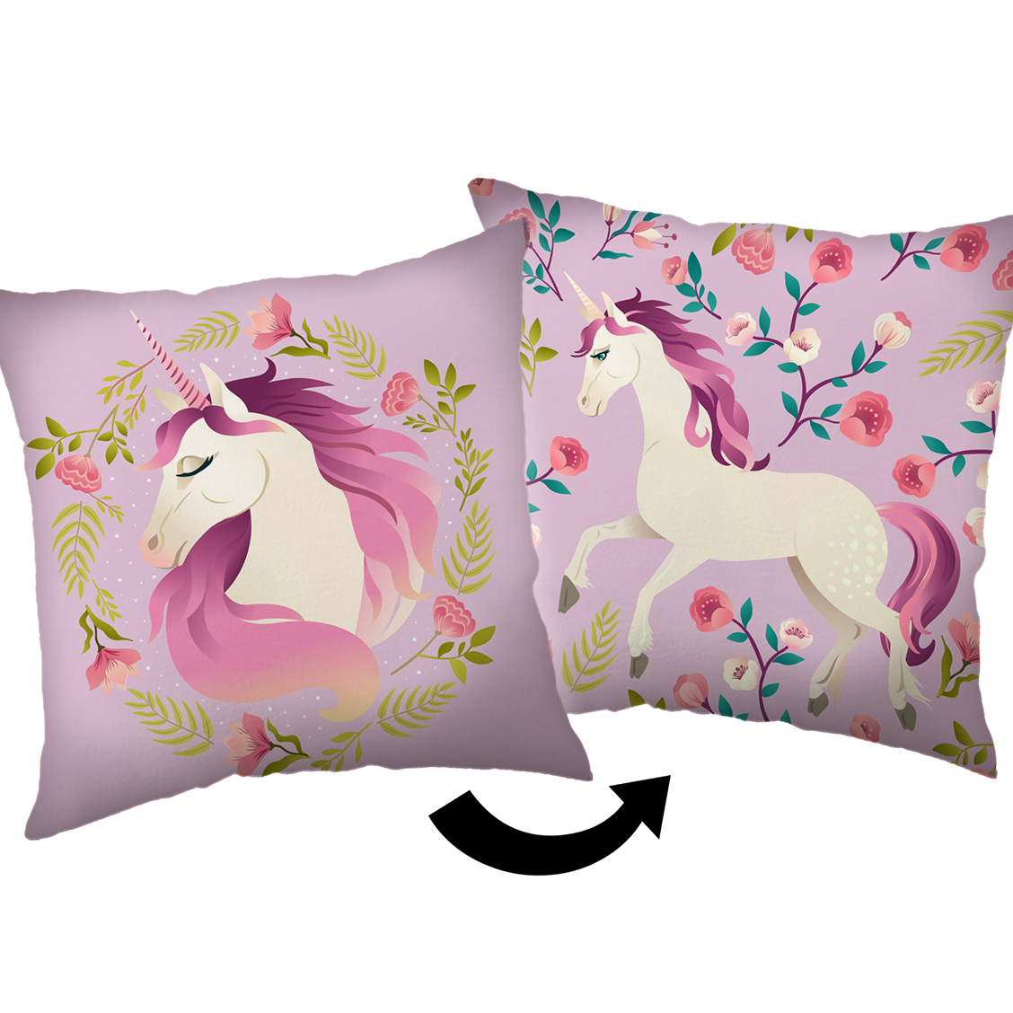 Unicorn Decorative cushion Roses - 40 x 40 cm - Polyester