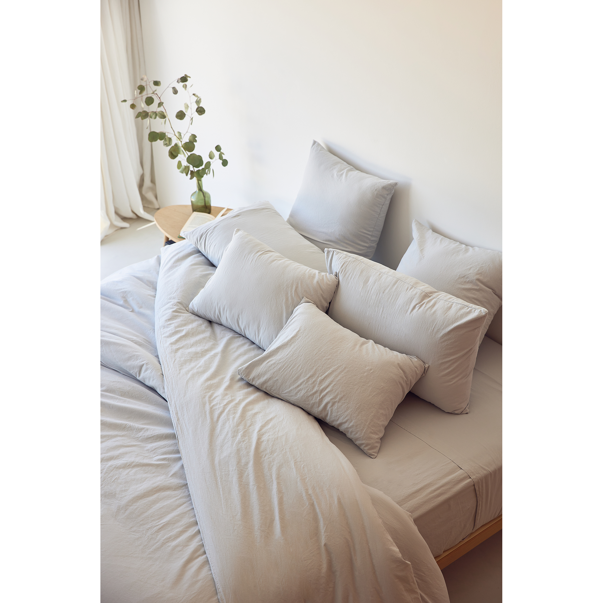 Torres Novas 1845 Duvet cover Silver gray - Lits Jumeaux - 240 x 220 cm (without pillowcases) - Washed Cotton