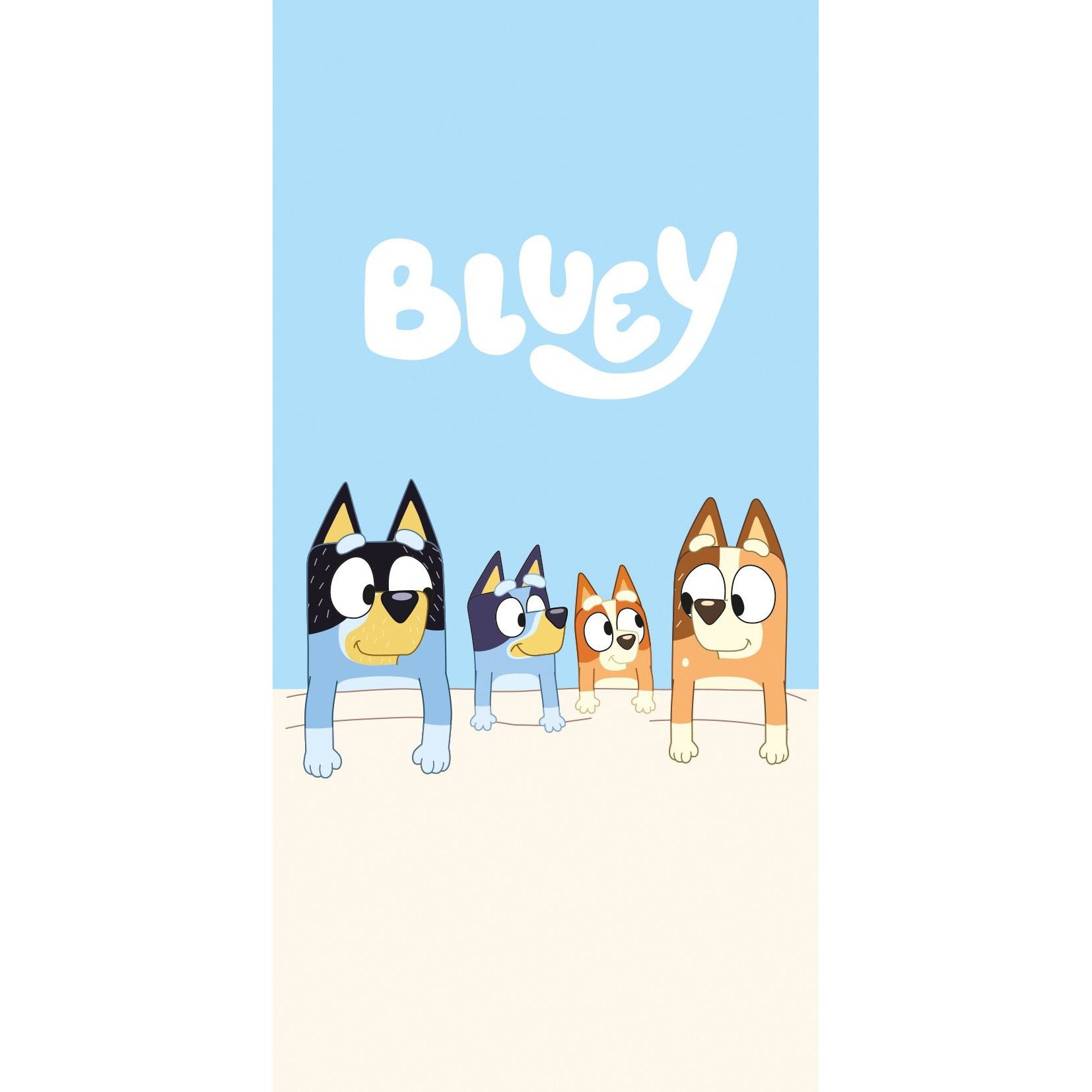 Bluey Beach towel Family - 70 x 140 cm - Cotton